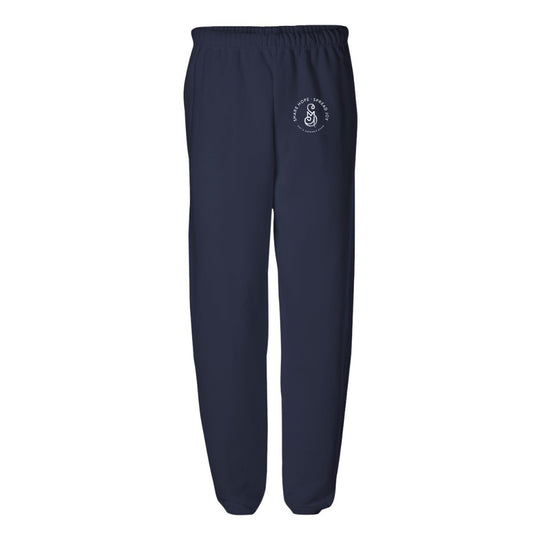 Navy Blue Sweatpants Mat and Savanna